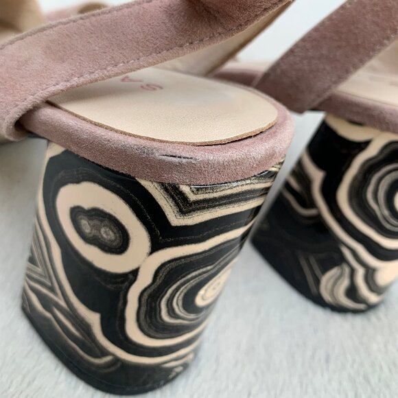 Sacha London Genuine Suede Platform Heel Sandals Sz 7.5 - Picture 16 of 16
